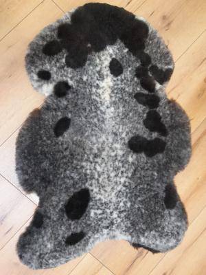 Peaux de mouton - Meliert - Melange - black-sheepskin-meliert-melange