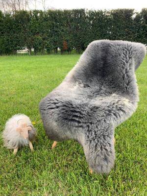 Peaux de mouton - Peaux hollandaises - silver-grey-holland-sheepskins-adam-leather