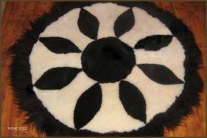 Peaux de mouton - Tapis ronds - amazing-round-carpets-sheepskin-adam-leather