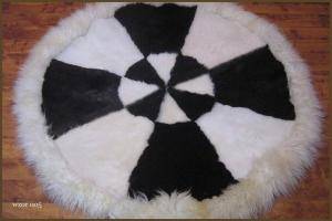 Peaux de mouton - Tapis ronds - delighful-round-carpets-sheepskin-adam-leather