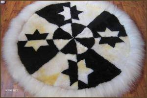 Peaux de mouton - Tapis ronds - divine-round-carpets-sheepskin-adam-leather