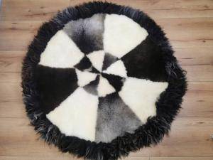 Peaux de mouton - Tapis ronds - eco-sheep-carpets-adam-leather