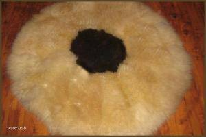 Peaux de mouton - Tapis ronds - elegant-round-carpets-sheepskin-adam-leather