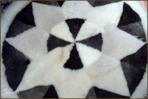 Peaux de mouton - Tapis ronds - engaging-round-carpets-sheepskin-eco-adam-leather