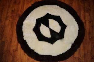 Peaux de mouton - Tapis ronds - fluffy-round-carpets-sheepskin-adam-leather