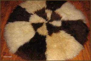 Peaux de mouton - Tapis ronds - glamorous-round-carpets-sheepskin-adam-leather