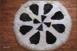 Peaux de mouton - Tapis ronds - mega-round-carpets-sheepskin-adam-leather