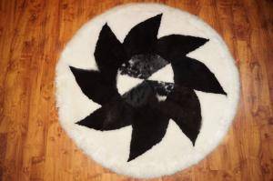 Peaux de mouton - Tapis ronds - natural-round-carpets-sheepskin-adam-leather