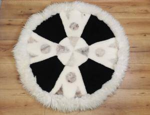 Peaux de mouton - Tapis ronds - sheep-carpets-adam-leather