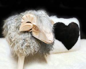 Peaux de mouton - Moutons en Bois  - 332