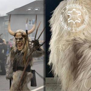 Peaux de mouton - Peau de mouton à poils longs pour costume de Krampus - nowyprojekt601