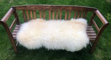 Peaux de mouton - Gotland Sheepskin- blanc, cheveux longs!