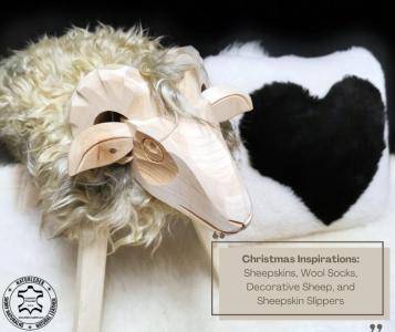 Peaux de mouton - Inspirations de Noël : Peaux de mouton, chaussettes en laine, moutons décoratifs et chaussons en peau de mouton