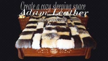 Peaux de mouton - Créez un espace de couchage douillet avec les peaux de mouton d'Adam Leather !